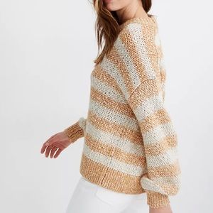 Madewell Baez Pullover Sweater in Stripe